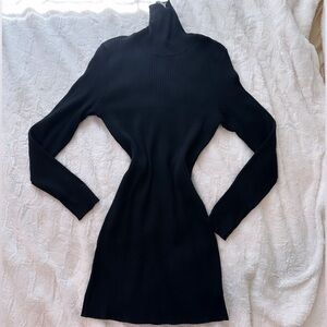 Black Midi BodyCon Sweater Dress